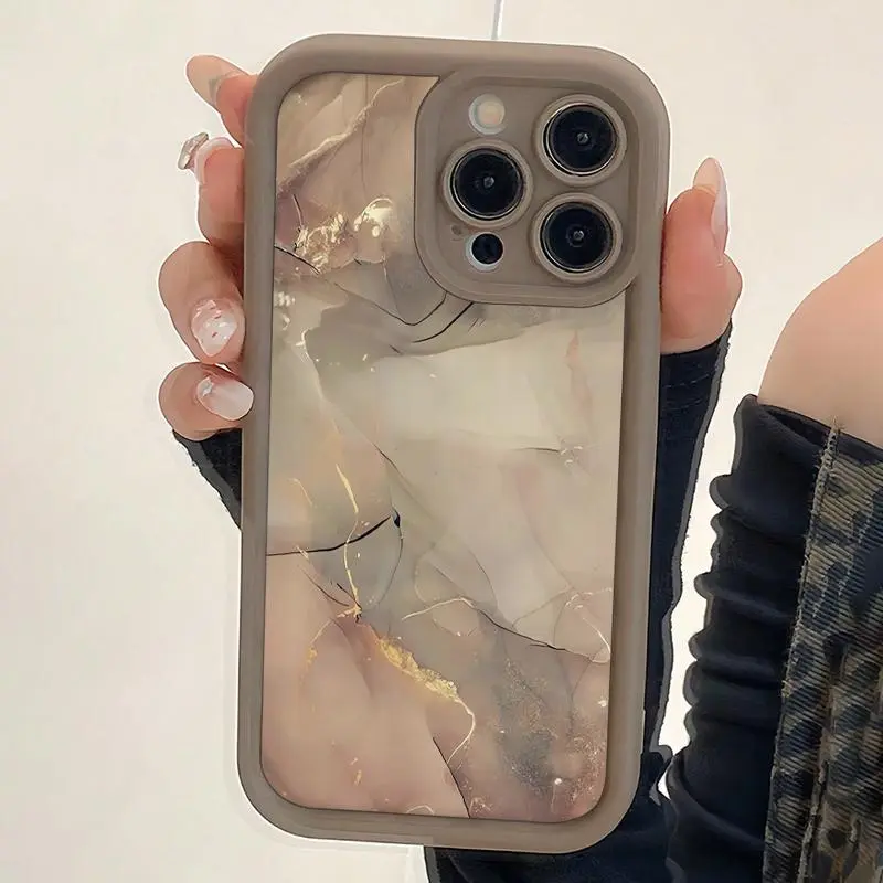 Marble Pattern Phone Case, Anti-drop Cellphone Protective Case, Total Protective Shockproof Mobile Phone Cover for iPhone