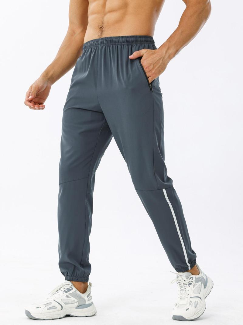 Product Introduction of Men's Animal Print Side Stripe Pocket Jogger Pants, Regular Fit Elastic Waist Woven Bottoms for Summer Spring Fall, Casual Men's Trousers for Daily Wear 4