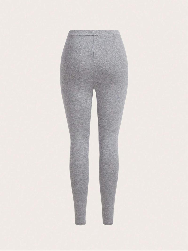 Product Introduction of Women's Solid Color High Stretch Leggings, Casual Comfy Breathable Skinny Pants for Daily Wear, Ladies Bottoms for All Seasons 2