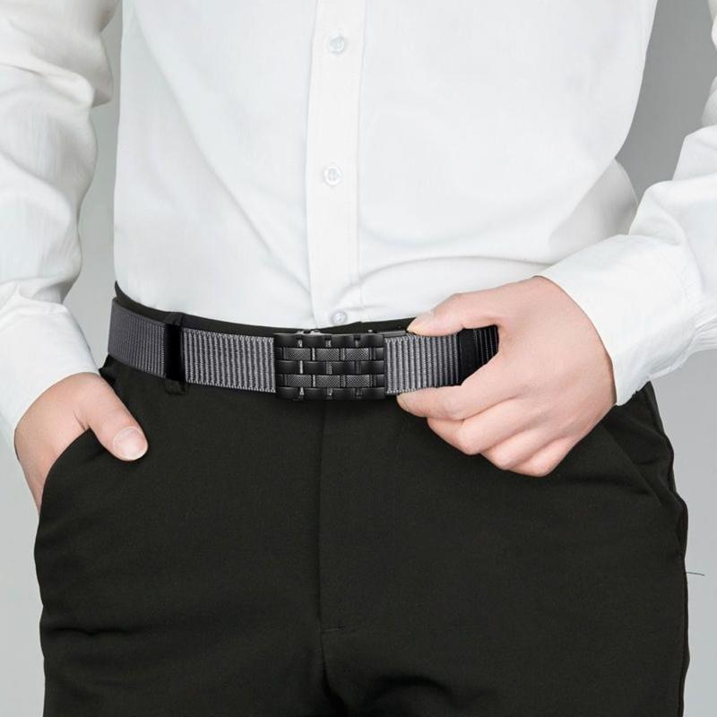 Thắt Lưng Nylon, Thương Hiệu Sang Trọng Của Nam Giới, Thích Hợp Cho Golf, Thể Thao, Công Sở Thường Ngày Dệt, Dây Thắt Lưng, Khóa Tự Động, Dây Thắt Lưng 8