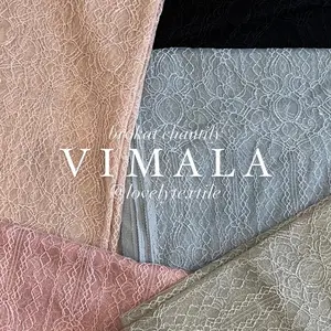 Kain Brokat Meteran Brukat Chantily Lace Vimala Elegan Hijab indonesia teracota renda
