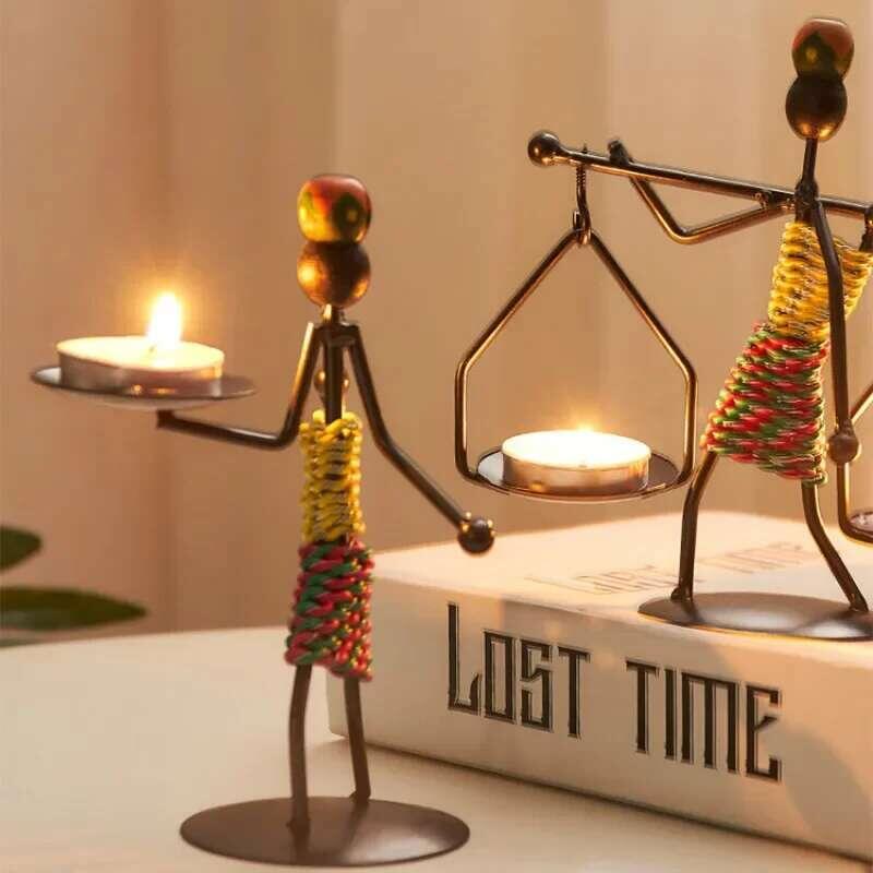 Product Introduction of Vintage Metal  Handmade Iron Candle Creative Crafts Miniature Wrought Holder Home Living 0