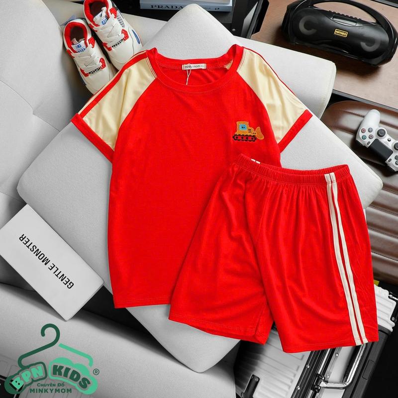 Bộ thun lạnh MINKY bé trai size đại 45KG quanao  daitay 6
