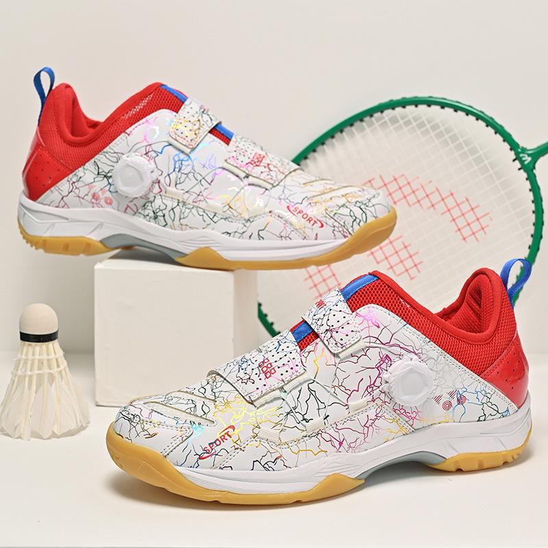 Spot New Men's and Women's Professional Badminton Shoes Breathable and Wearable Lightweight Shock Absorption Training Tennis Sneaker Table Tennis Ball Shoes 8