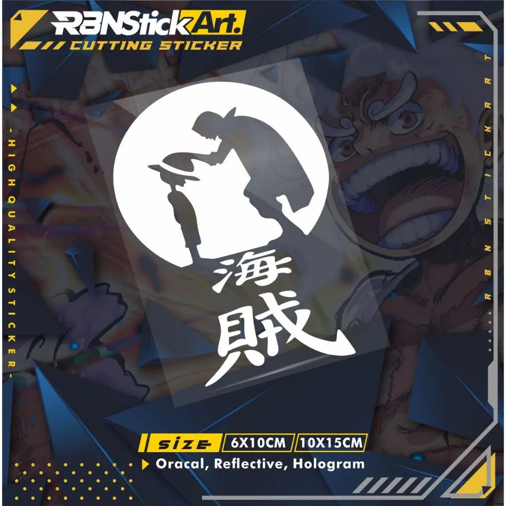 STIKER  ANIME ONE PIECE LUFFY DAN SHANK CUTTING STICKER Paper