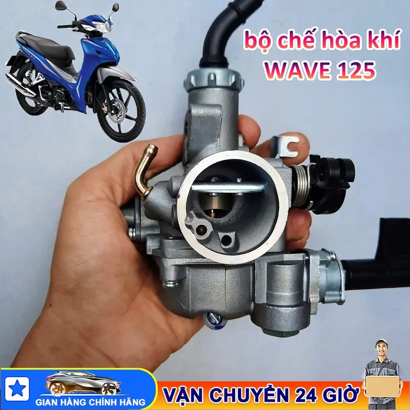 [Bán Chạy] Bộ chế hòa khí WAVE 125, bộ chế hòa khí xe máy, bộ chế hòa khí xe đạp leo núi mini, bình xăng xe máy Honda Keihin Phụ Kiện Phụ Tùng 0