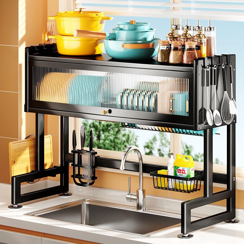 Kitchen Sink Organizer Rack Countertop Dish Rack Draining Rack Multi ...