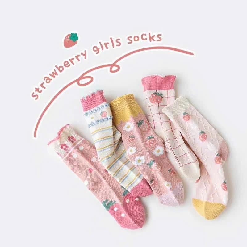 Combo 10 đôi tất cổ cao bé gái đẹp từ 1-12 tuổi nhiều mẫu xinh - Bộ sưu tập mới