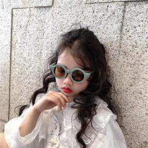 แว่นกันแดดเด็ก มาใหม่ แฟชั่น กรอบกลม อเนกประสงค์ สไตล์เกาหลี ป้องกันแสงแดด กรอบด้าน เหมาะสำหรับทารก สไตล์ดาราอินเทอร์เน็ต