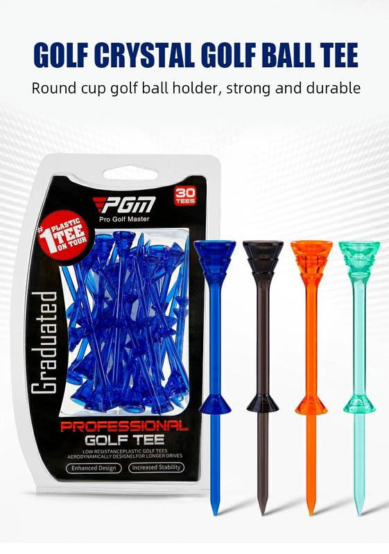 Product Introduction of PGM New Style Durable 83mm Large Diameter Crystal Round Golf Tee with Height Marker for Golf Tournament QT023 18