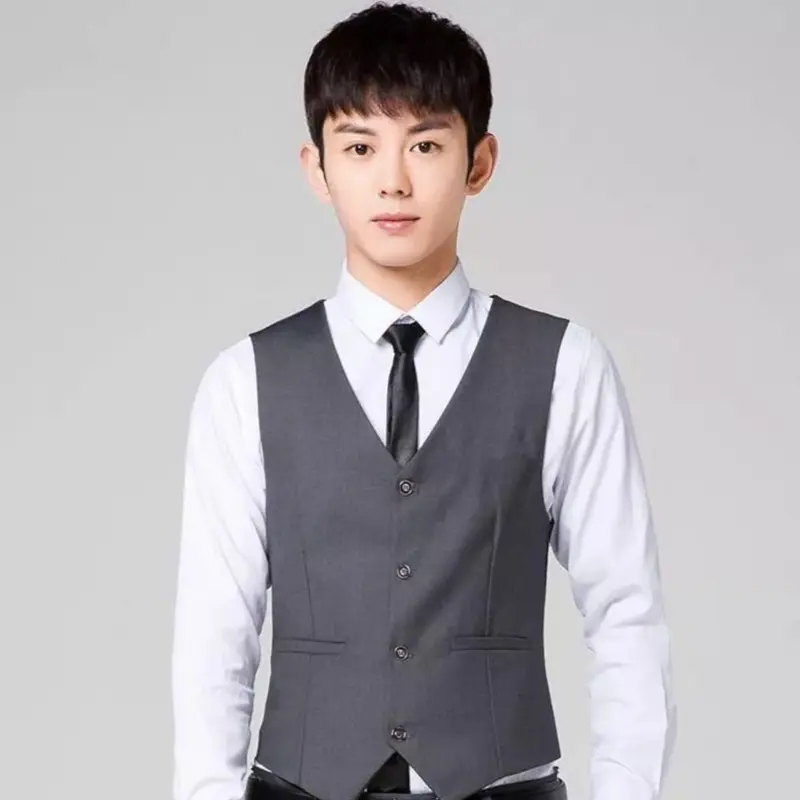 Rompi Jas Formal Pria Blazer Hitam Casual Keren 4