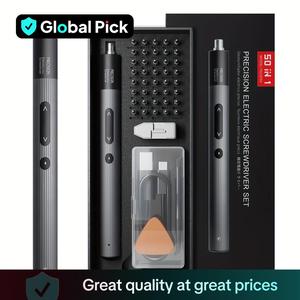 50-in-1 USB Rechargeable Precision Electric Screwdriver Set, Cordless Power Screwdriver with Lithium Battery, High Torque 240RPM Screwdriver for Electronics, Phones, Laptops, Cameras