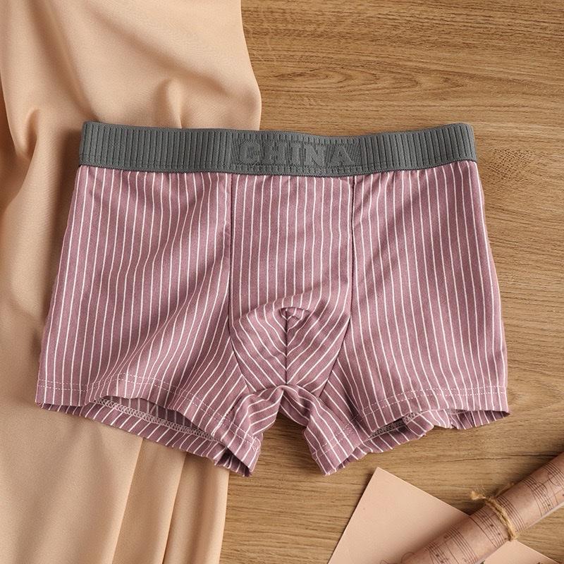 Sét 5 quần sịp đùi boxer nam- chất vải thun cotton mềm mịn mát- co dãn tốt- hoạ tiết kẻ sọc 3