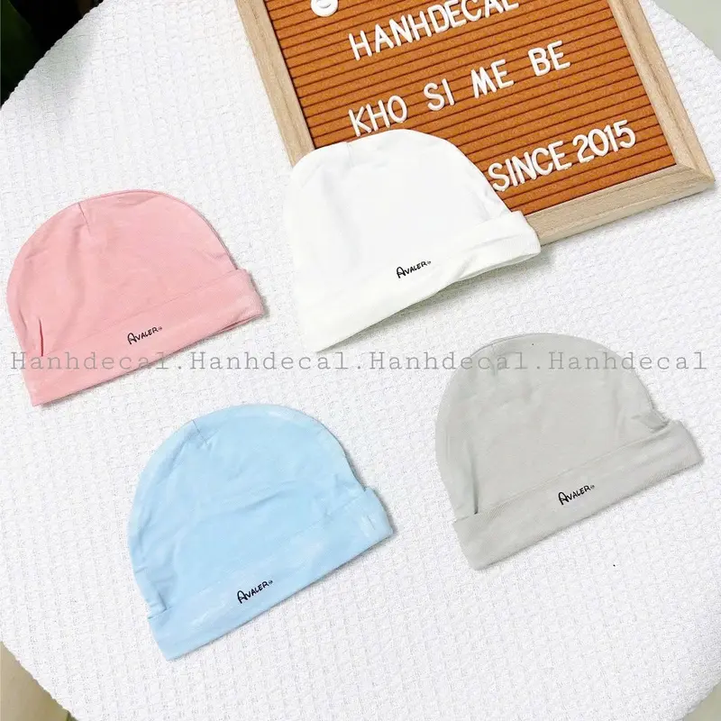 Set Mũ Và Bao Tay Chân Avaler Cho Bé Sơ Sinh Vải Sợi Tre Mềm Mại Nhiều Màu Cao Cấp BOTIBO KIDS 2