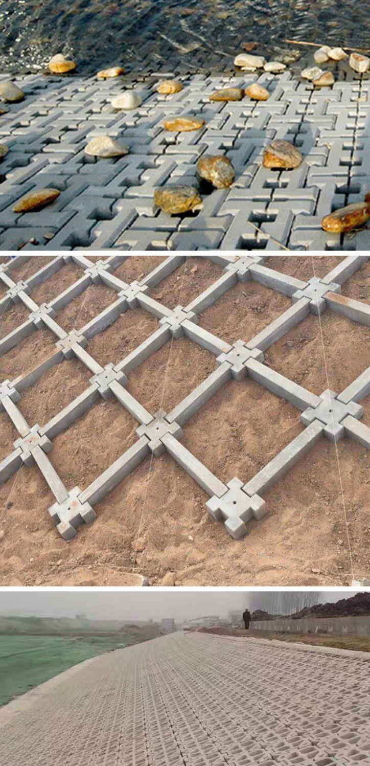 Product Introduction of River Chain Type Slope Protection Brick Mold Self-Locking Cement Block Template Interlocking Brick Assembly Type Ecological Retaining Wall 6