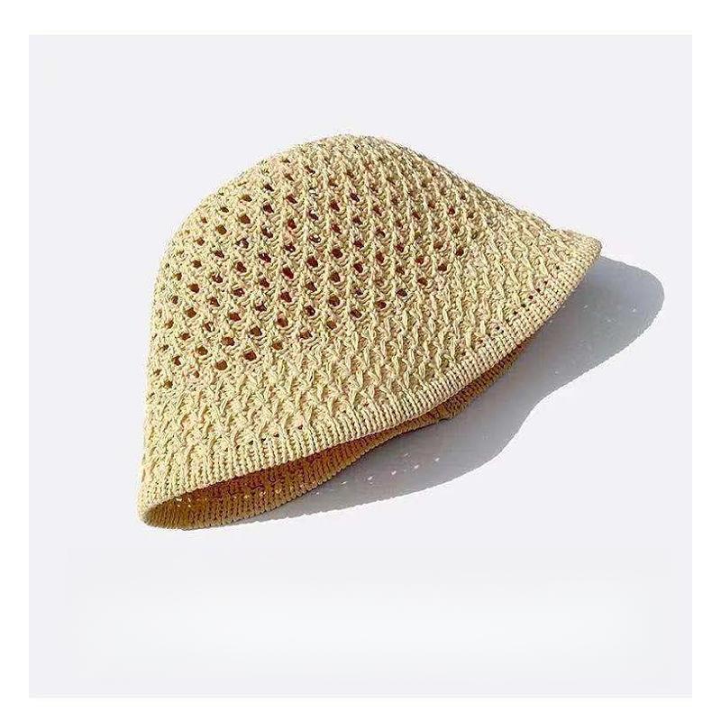 Product Introduction of 1157Fashion Luxury Women's Summer Straw Bucket Hat - Wide Brim, Foldable, Hollow, Sun Visor#FashionHat #SummerStyle #WomenFashion bucket hat 7