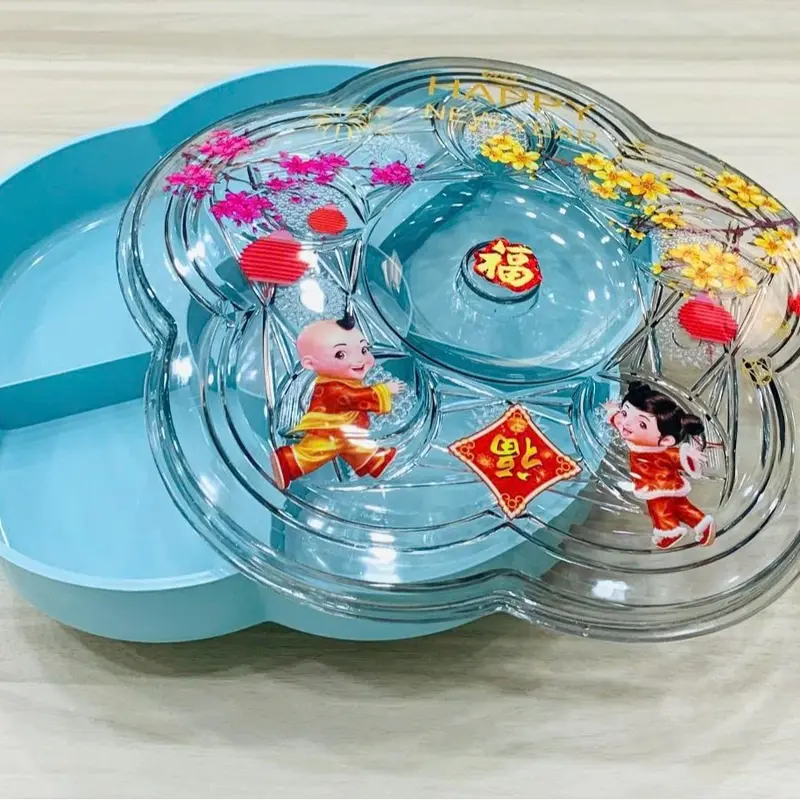 Hộp mứt mai 5 cánh 0020 hộp đựng mứt tết Hằng Sao Sáng 5