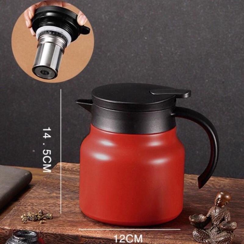 Ấm pha trà giữ nhiệt inox dung tích 1000L có lưới lọc 2 lớp bình pha trà giữ nhiệt