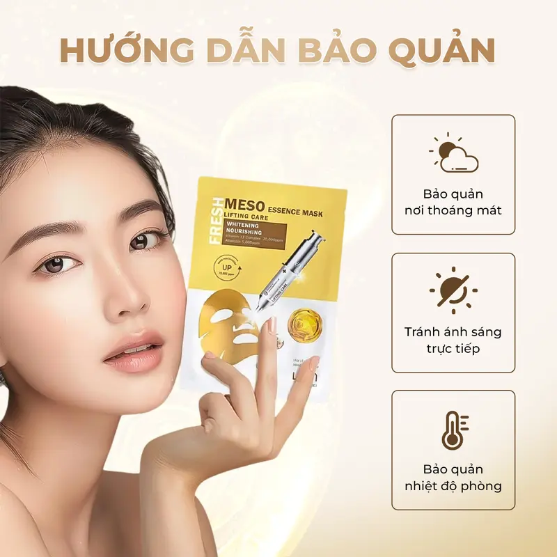 Mặt Nạ Vàng hỗ trợ săn chắc da, nâng cơ và dưỡng ẩm dịu nhẹ Laonmedi Meso Lifting Care 30ml (10 miếng) Skincare Cosmetics  VKM Hàn Quốc 7