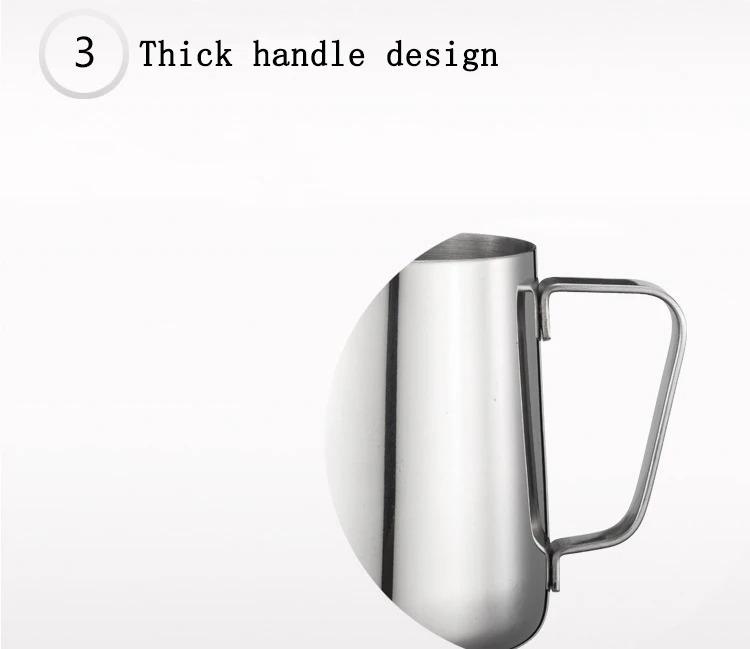 Product Introduction of Stainless Steel Milk Frothing Pitcher Espresso Steam Coffee Barista Craft Latte Cappuccino Milk Cream Cup Frothing Jug Pitcher Pour 19