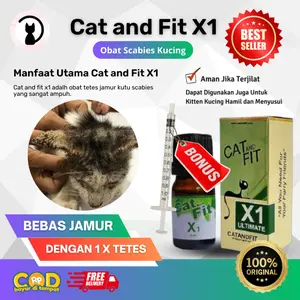 obat jamur kucing CAT AND FIT X1 ampuh atasi ringworm scabies jamur aman untuk kitten harga murah