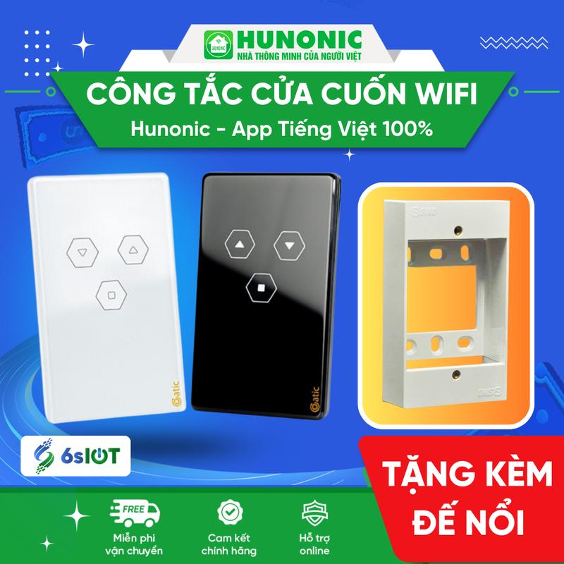 Công Tắc Cửa Cuốn Thông Minh WiFi Hunonic Datic, Bluetooth, App Tiếng Việt, Điều Khiển Từ Xa Qua Điện Thoại- DATIC-SDOOR