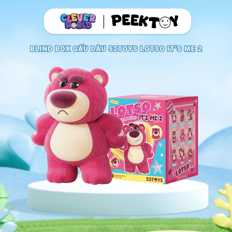Blind Box Hộp Mù Gấu Dâu Lotso It's Me 2 52TOYs Chính Hãng Hộp Bí Mật Mô Hình Gấu Dâu Toy Story Disney Clever Box