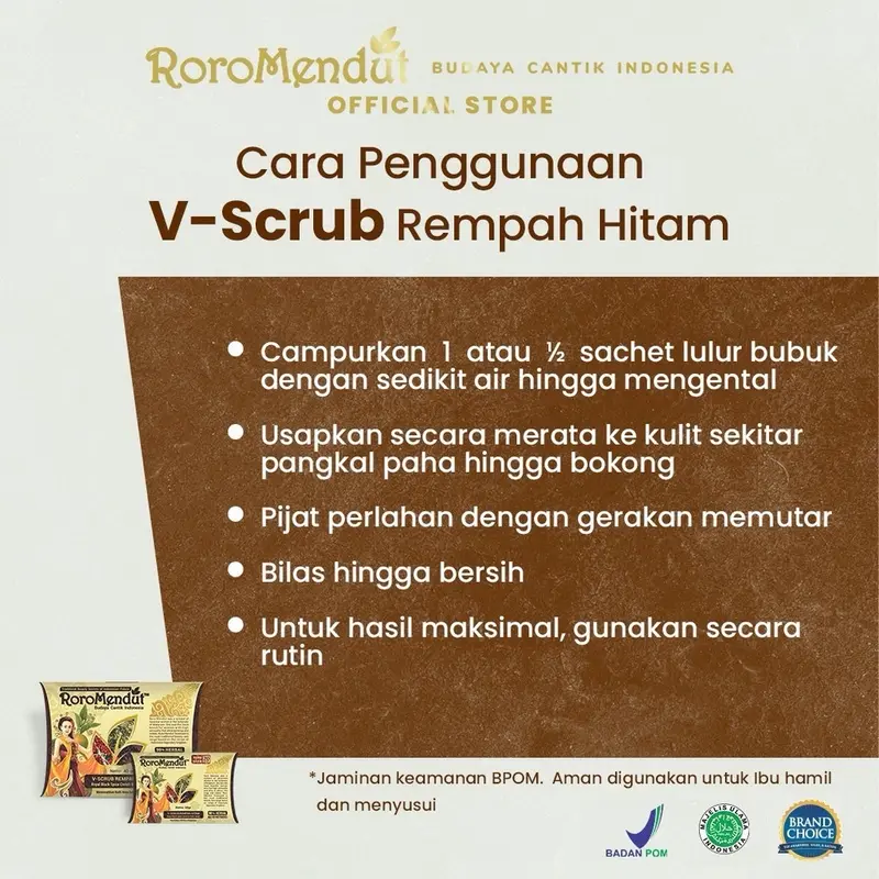 V scrub Roro Mendut, Lulur pemutih selengki 3