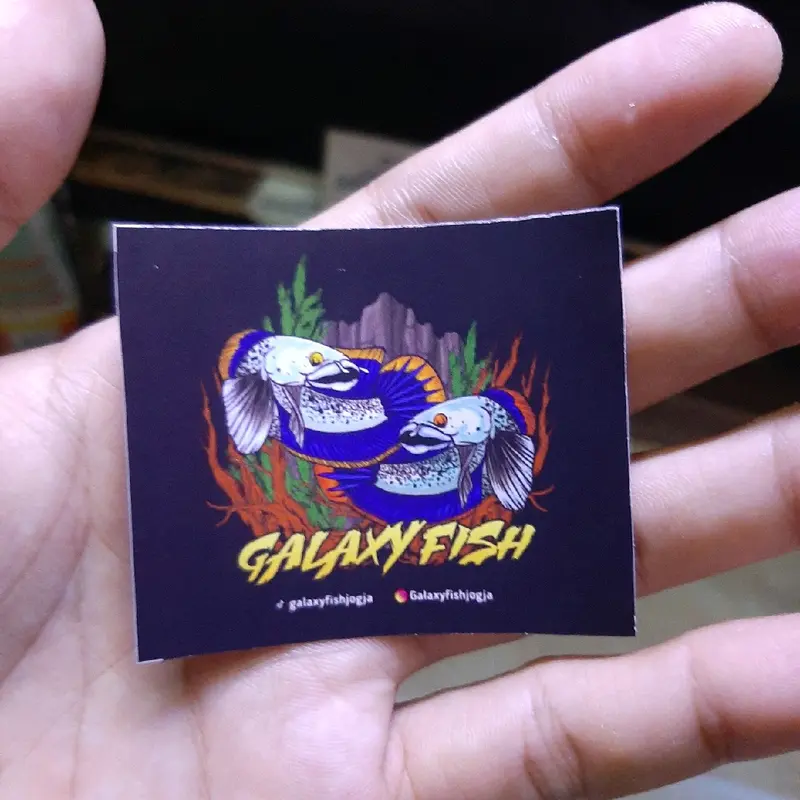 STIKER gambar maru ys batik hiasan aquarium 0