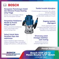Gambar Mesin Router 1/2" Bosch GOF 20-12 Plunge Router 16mm Corded 2000W dari Bosch Tools Authorized DNY Kota Surabaya 3 Tokopedia