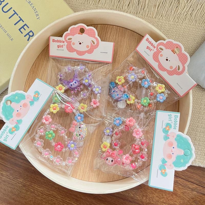 Product Introduction of New cute sanirio beaded bracelet exquisite girl bracelet flower beads CHILDREN'S baby versatile jewelry 7