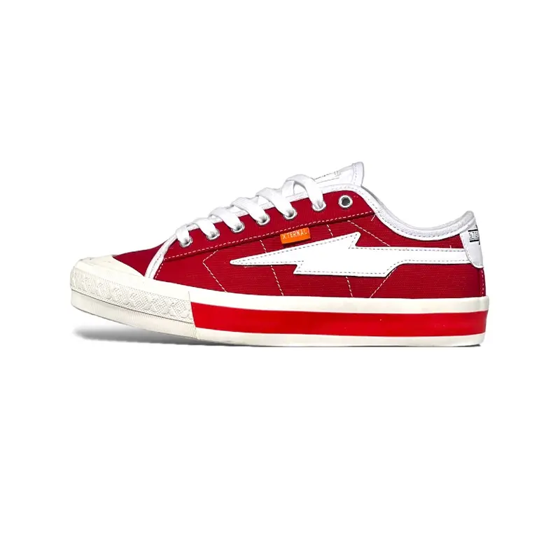 (Spesial Kemerdekaan) Sepatu Pria Wanita028 XternalStepSure Mitterns Storm Merah Putih Low Canvas Kasual Casual Shoes Sneakers 3