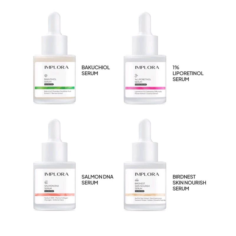 Implora Serum Wajah 20ml Face Serum 24K Gold | Hydrating | Acne | Brightening | Peeling | Vitamin C pemutih Wajah Serum Penghilang Flek Hitam 2