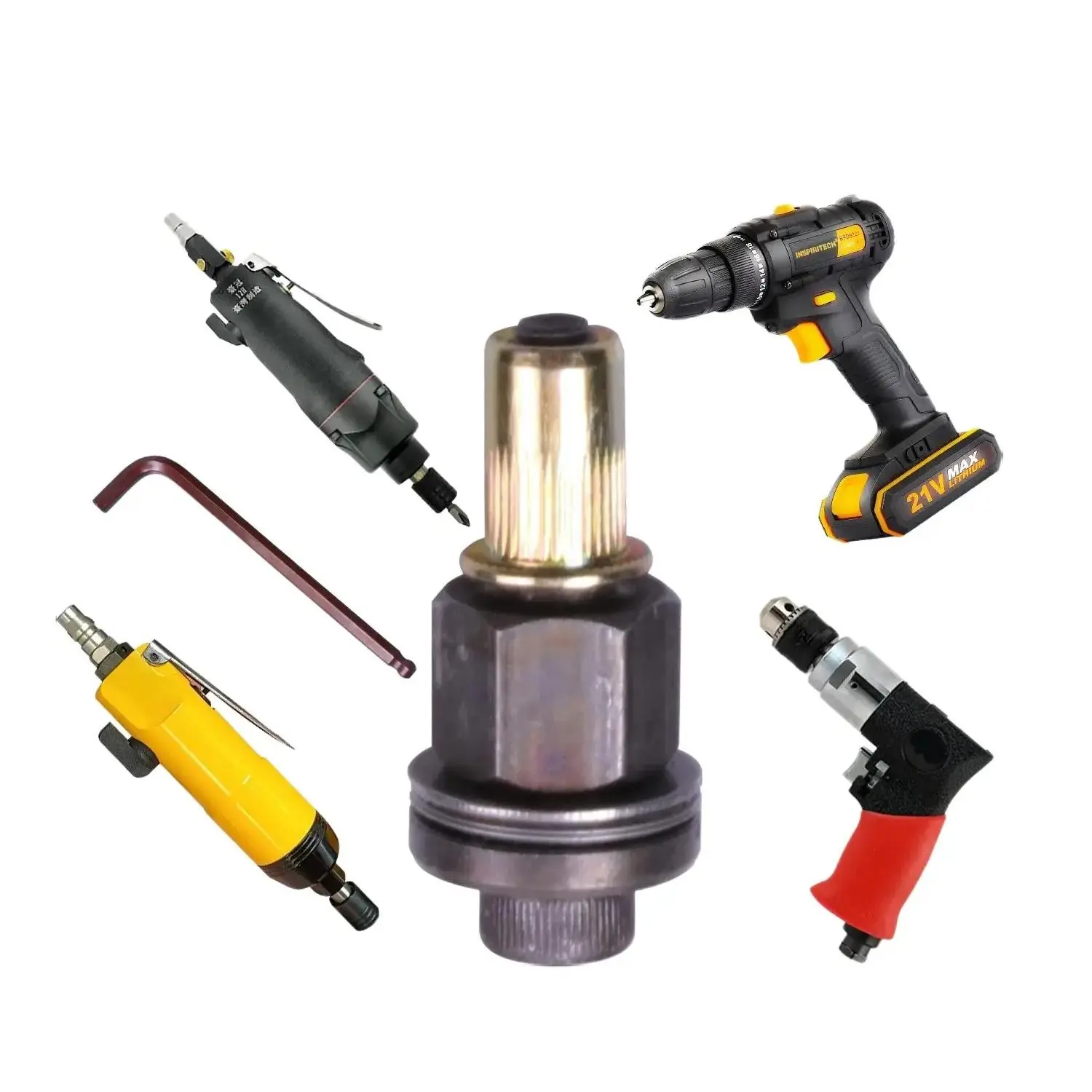 Đầu rút ốc tán bằng tay hoặc gắn máy khoan M3-M10 có tặng kèm ốc mẫu