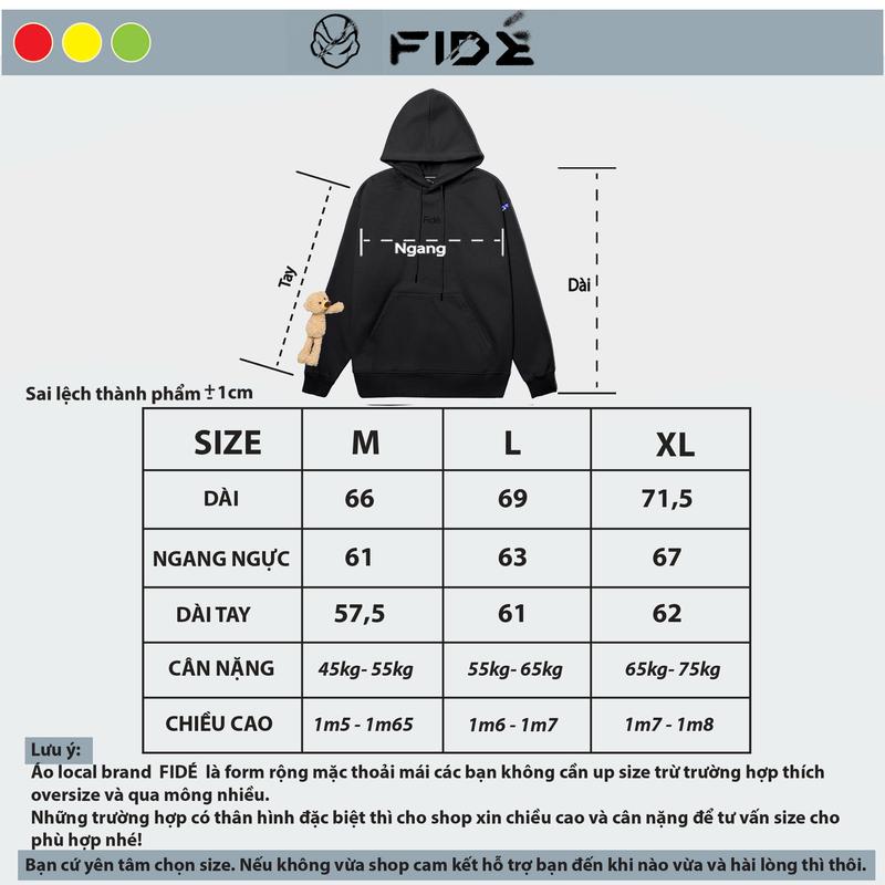 Product Introduction of Set bộ Hoodie FIDE TEDDY cotton unisex local brand nam nữ oversize Đính gấu CBG03(TẶNG GẤU) 0