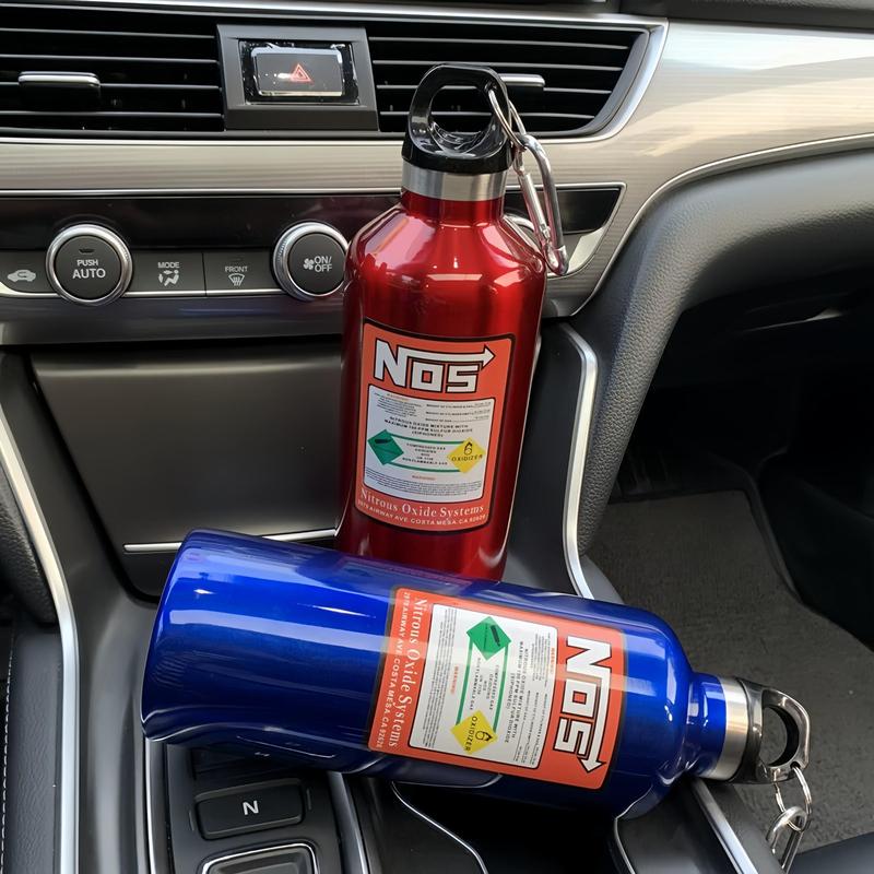Product Introduction of Car NOS Water Bottle, 1 Count 500ML Stainless Steel Water Bottle, Car Water Cup, Car Interior Accessories for Men & Women, Tumbler, Insulated, Flask, Car Products 0