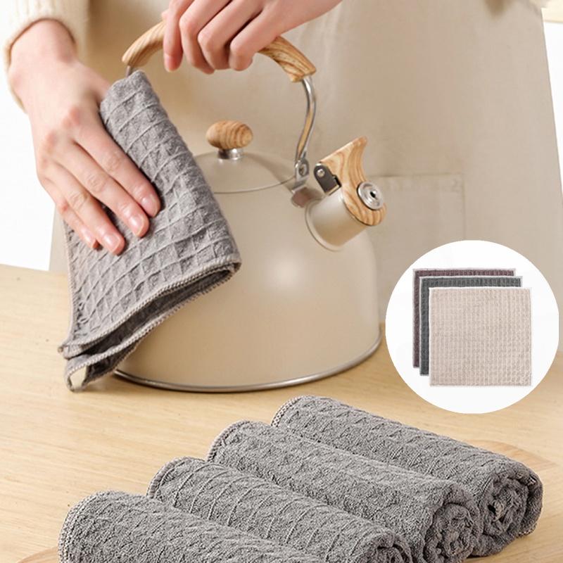 Khăn Lau Bát Đĩa Sợi Nhỏ Bánh Quế Tối Giản, Vải Lau Gia Dụng Siêu Thấm Hút, Khăn Lau Dầu Chống Dính Nhà Bếp, Giẻ Lau Phụ Kiện Nhà Bếp, Cửa Hàng Tìm Nhà