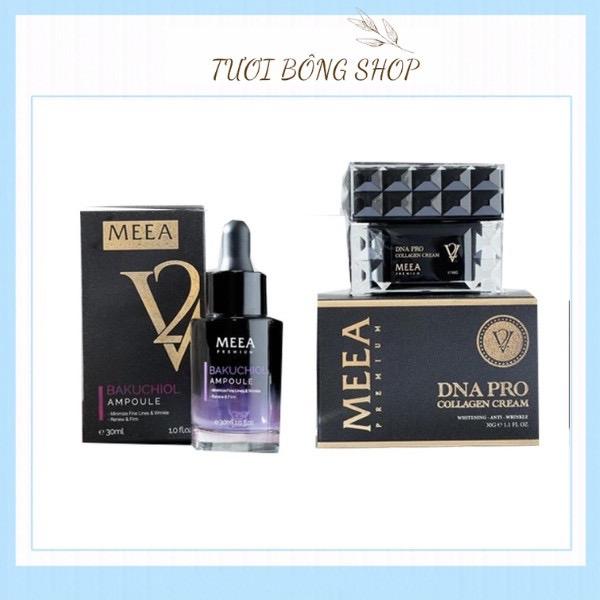 COMBO Kem Face Collagen Trứng Cá Hồi V2 Meea và tinh chất bakuchoi 30G Skincare Serum