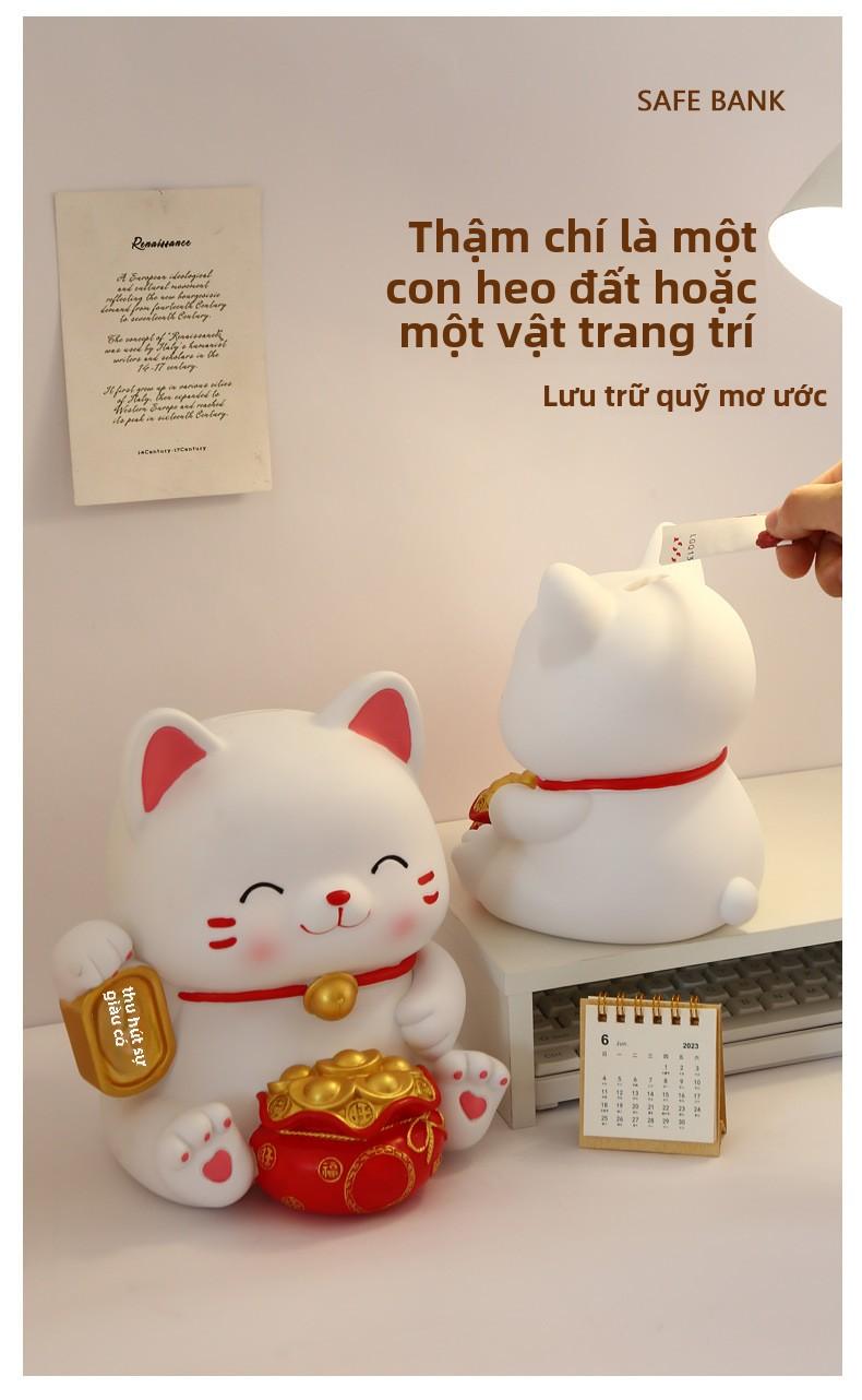 Product Introduction of Ngân Hàng Tiền Xu Mèo May Mắn, Phong Cách Người Nổi Tiếng Trên Internet, Mới 2025, Thích Hợp Cho Trẻ Em, Bé Trai Và Bé Gái, Có Thể Lưu Trữ, Ngân Hàng Tiết Kiệm Dung Tích Lớn Ống Heo 1