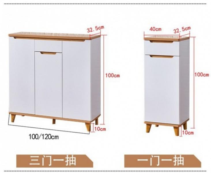 Product Introduction of 【SG Sales】Door shoe cabinet  Nordic solid wood simple modern hall cabinet  partition cabinet  storage cabinet hanger coat cabinet 2