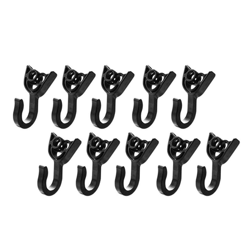 Set of 10 Plastic Hook Lights Tablecloth Clips Clips Indoor Outdoor Black 3