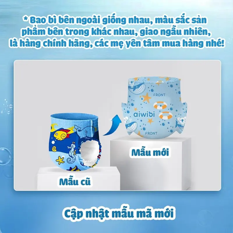 [Combo 5] Miếng Tã/ Bỉm Quần Bơi Cao Cấp Aiwibi Cho Bé 1
