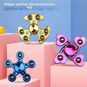 [FS] FREE BOX Mainan Fidget Hand Spinner Crome Kemasan Box Mainan Viral