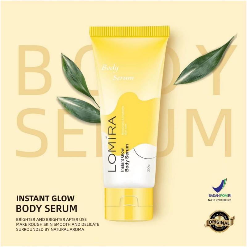 Lomira Glow Body Serum Lotion 200gr Moisturizer BPOM Vitamin Merawat Dan Mencerahkan Kulit Kering Kusam Perawatan Extract Untuk Tangan dan Body Niacinamide Tubuh Hitam Berminyak Memudarkan Hand 2