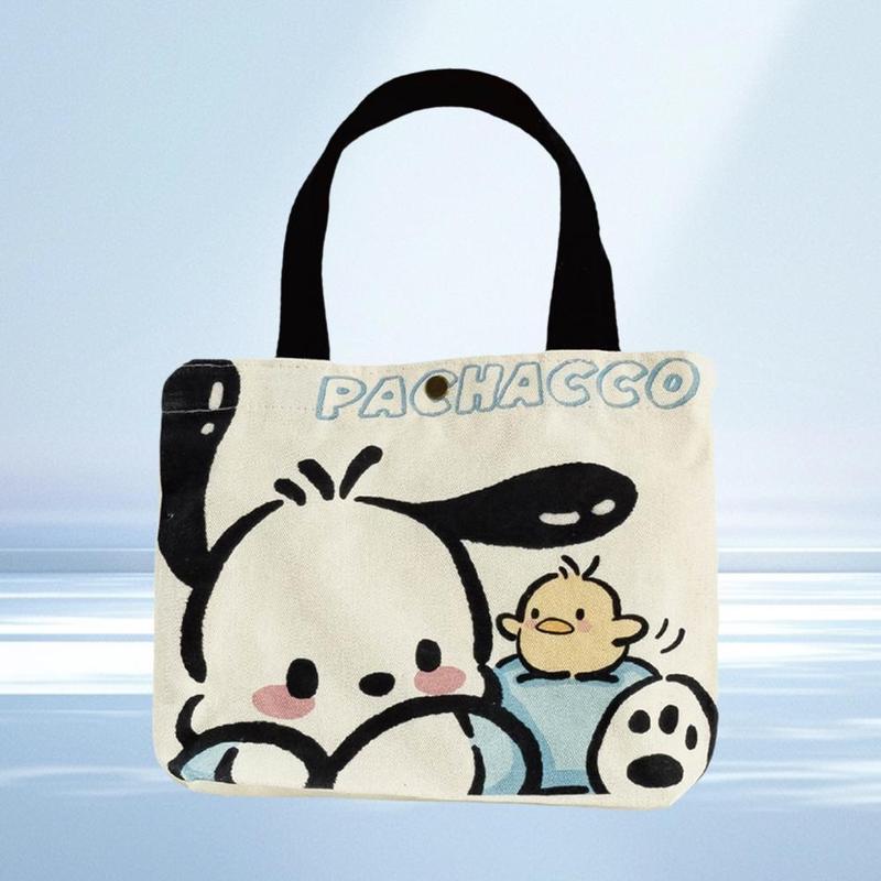 Túi Vải Bố, Chủ Đề Sanrio Hoạt Hình, Túi Tote Nữ, Túi Kuromi Mua Sắm Dễ Thương, Y4Q2 5