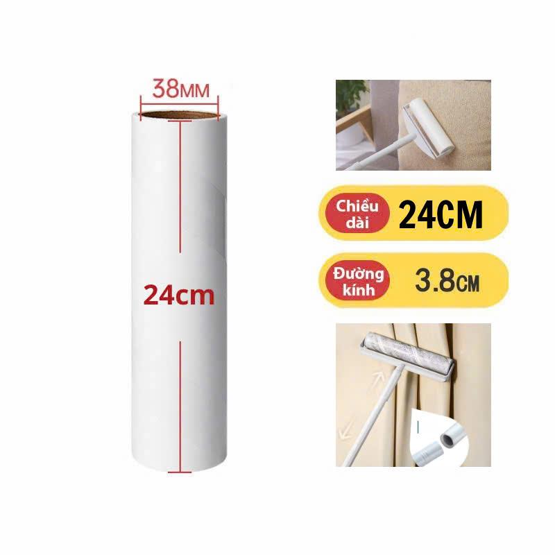 Cây lăn bụi đa năng lõi dài 24cm - 16cm và 10cm đồ lăn bụi quần áo phủi bụi sofa cây quét bụi ôto quét mạng nhện phủi bụi chăn ga gối giường ngủ tiện ích