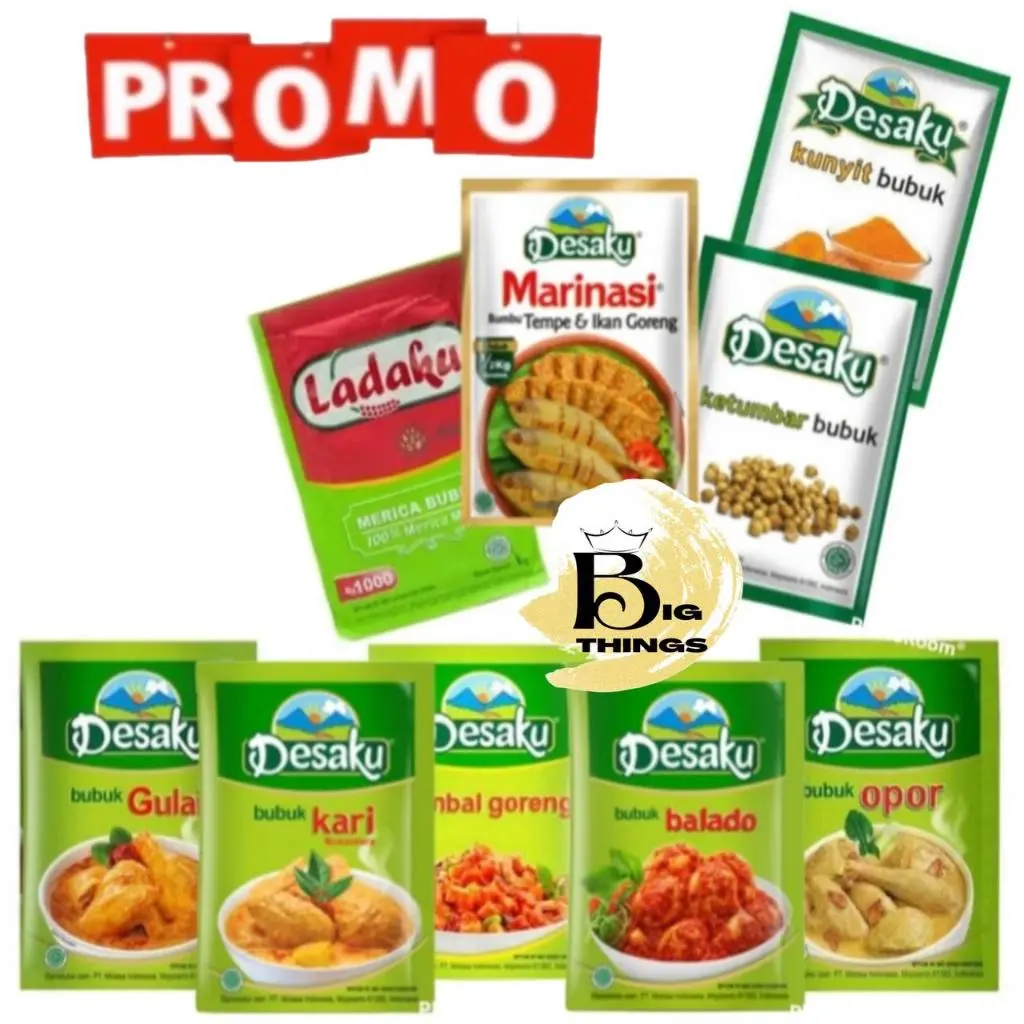 Desaku Bubuk Balado Bumbu Masak Dapur Instan Gulai Kari Lodeh Opor Sambal Goreng Marinasi Ketumbar Kunyit Lada Bubuk Ladaku BPOM Halal Original