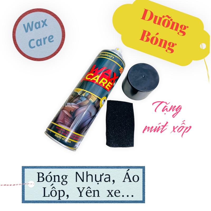 WAX CARE Chai Xịt Dưỡng Bóng Nhựa Nhám Dàn Áo Vỏ Xe Yên Đồ Da Đa Năng