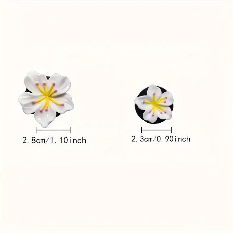 Product Introduction of Cute Flower Design Car Air Freshener Clip, 5pcs/set Car Air Outlet Decoration, Car Interior Decoration Accessories for Women & Girls 1