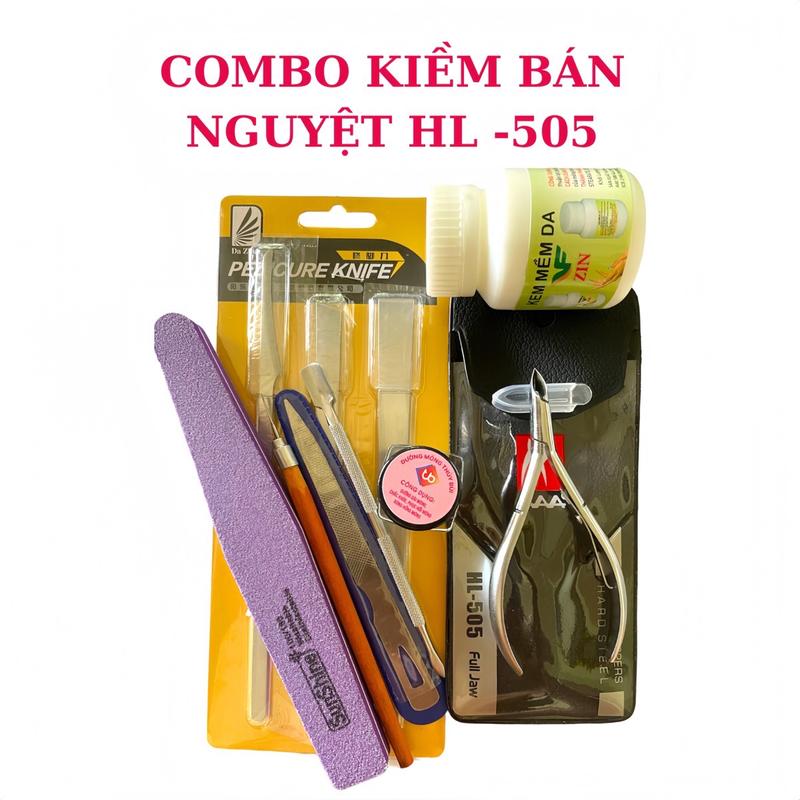 BỘ DỤNG CỤ LÀM MÓNG CHÂN LẤY KHOÉ MÓNG TAY KIỀM DA BÁN NGUYỆT A505  Bộ dụng cụ làm móng chân Làm Nail